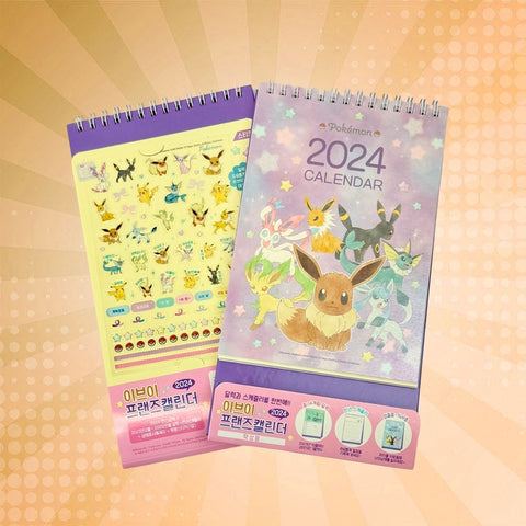 2024 Eevee Pokémon Desk Calendar