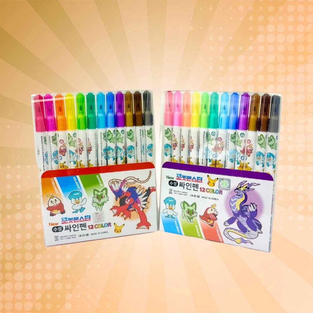 Pokémon Felt Pens - 12pc (Random Pack)