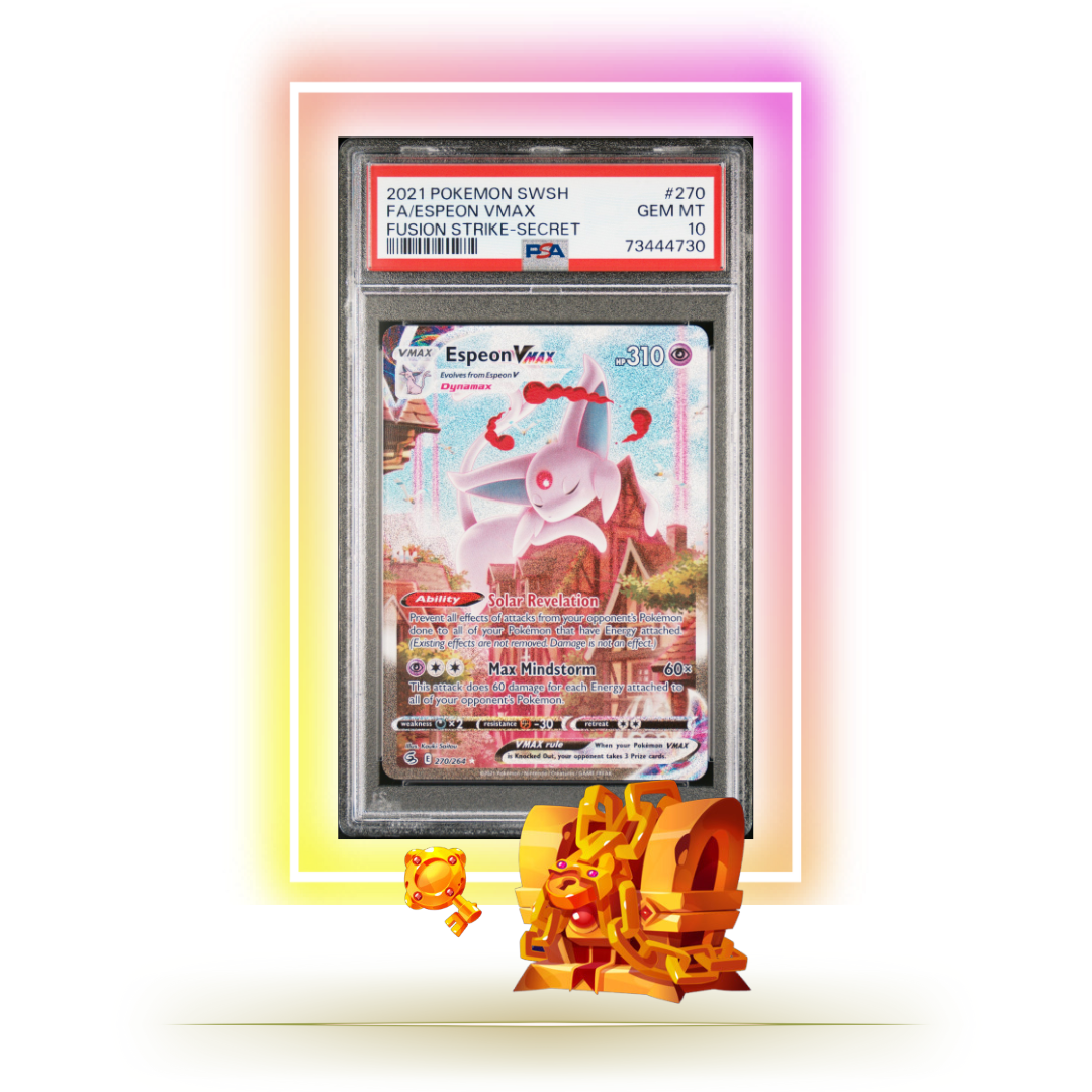 [1 :100 PokéKey] PSA 10 Espeon VMAX (Alternate Art Secret) - SWSH08: Fusion Strike (SWSH08)