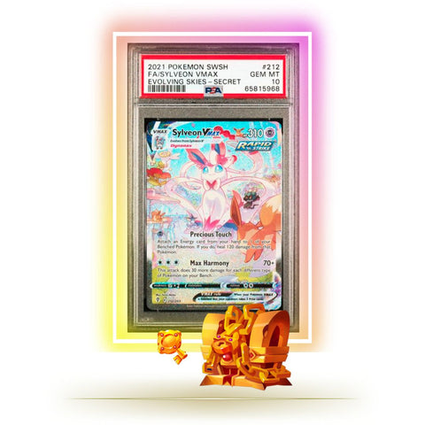 [1 :100 PokéKey] PSA 10 Sylveon VMAX (Alternate Art Secret) - SWSH07: Evolving Skies (SWSH07)