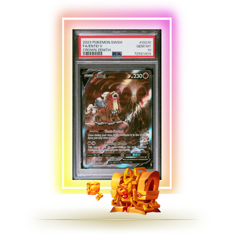 [1 :100 PokéKey] PSA 10 Entei V - Crown Zenith: Galarian Gallery