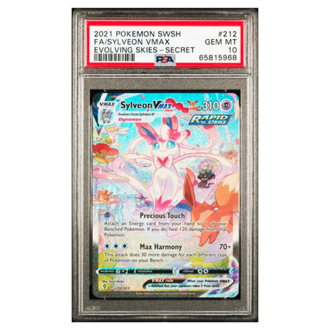 [1 :100 PokéKey] PSA 10 Sylveon VMAX (Alternate Art Secret) - SWSH07: Evolving Skies (SWSH07)