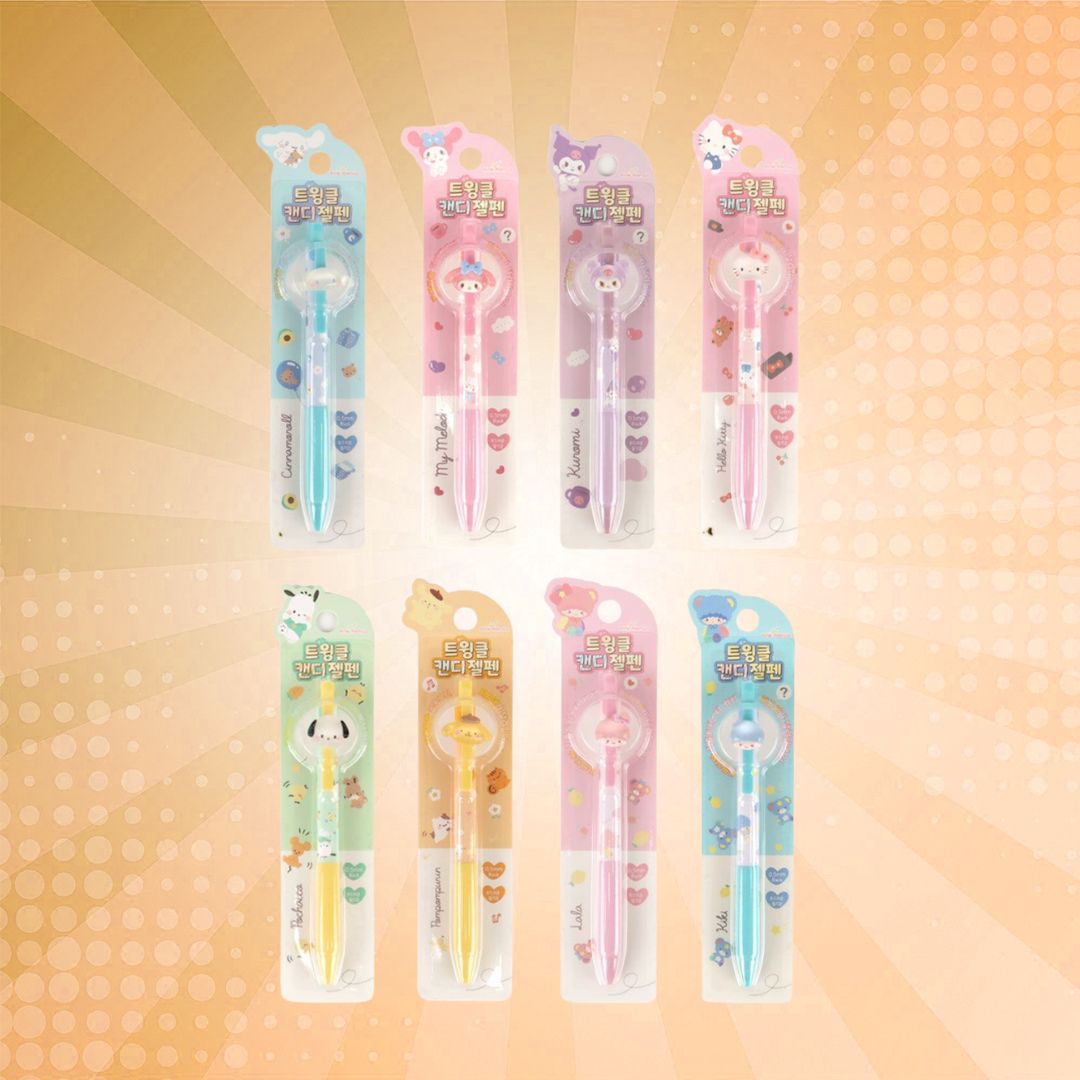 Sanrio Characters 3D Face Twinkle Candy Gel Pen - Random