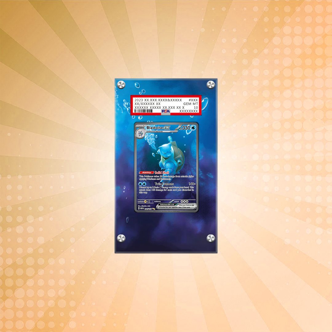 Blastoise ex 200/165 - Pokémon PSA Extended Artwork Protective Card Display Case