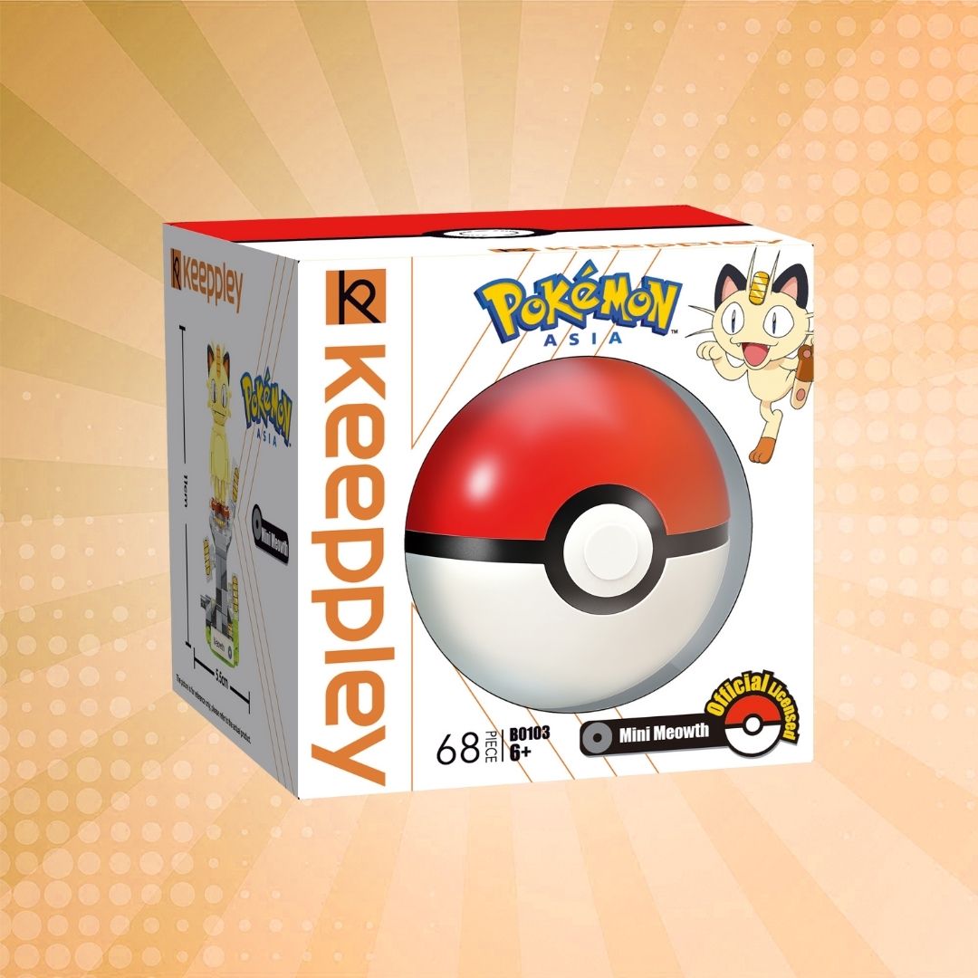 Keeppley Pokémon Ball Collection - Mini Meowth Building Blocks Set