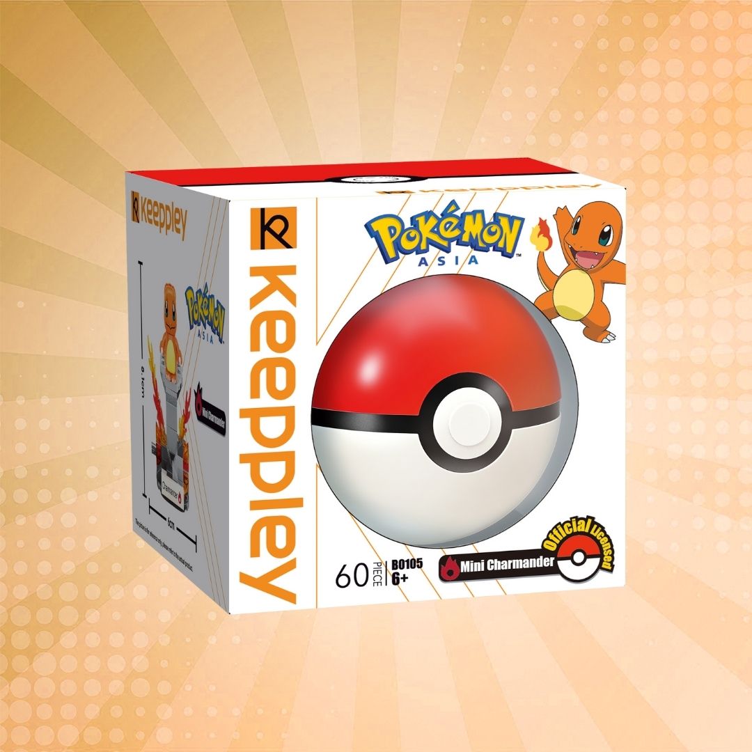 Keeppley Pokémon Ball Collection - Mini Charmander Building Blocks Set