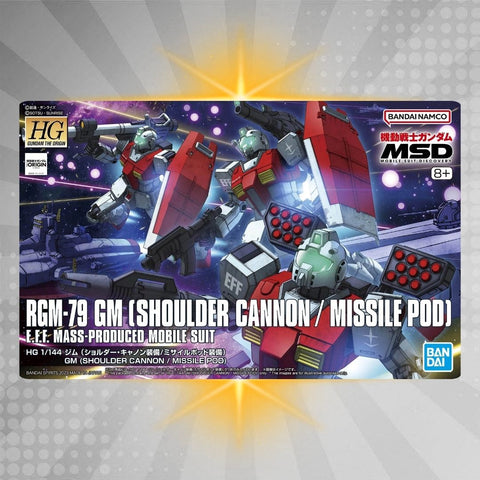 BANDAI Hobby HG 1/144 GM (SHOULDER CANNON / MISSILE POD)