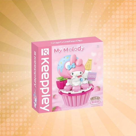 Keeppley Sanrio Series - My Melody Strawberry Cupcake Building Blocks Set