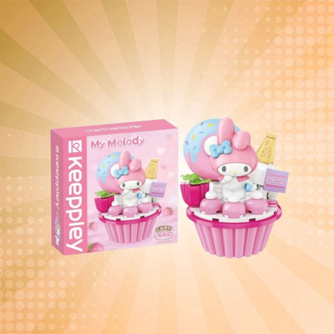 Keeppley Sanrio Series - My Melody Strawberry Cupcake Building Blocks Set