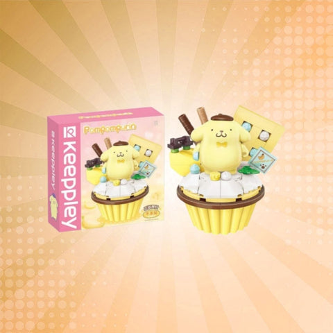 Keeppley Sanrio Series - Pompompurin Banana Cupcake Building Blocks Set