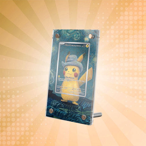 Pikachu With Grey Felt Hat - Pokémon Extended Artwork Protective Display Case