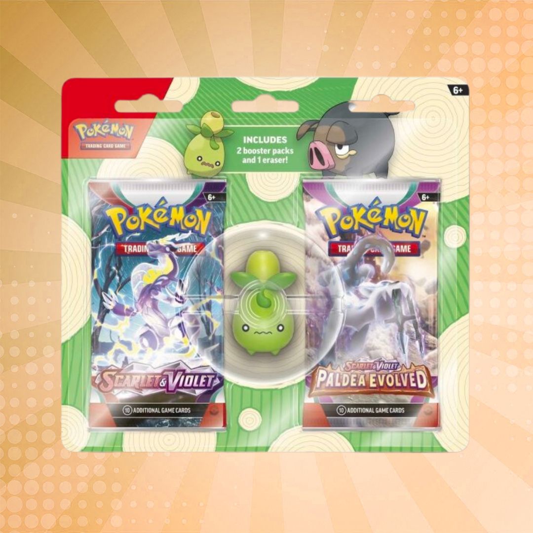 Pokémon TCG: 2 Booster Packs & Smoliv Eraser