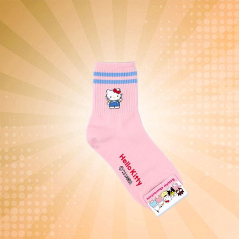 Sanrio Band Long Socks [Hello Kitty] - pink